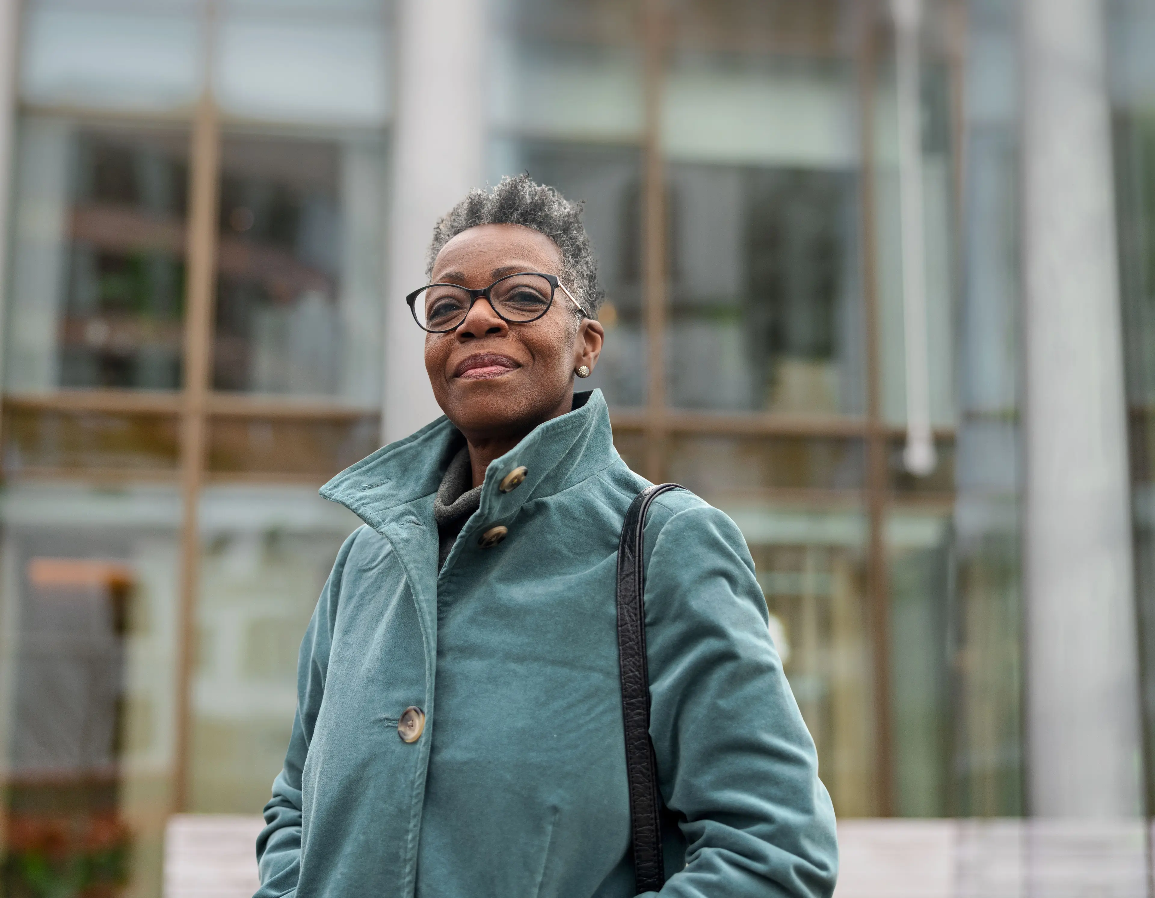 Woman with glasses